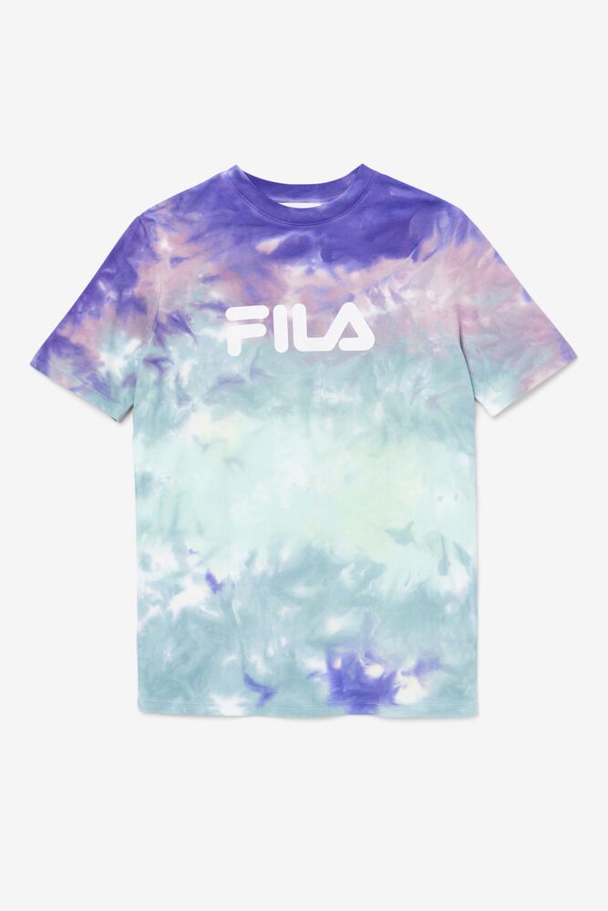 Fila T-Shirt Womens Blue - Alivia Tie Dye - Philippines 0436915-VJ